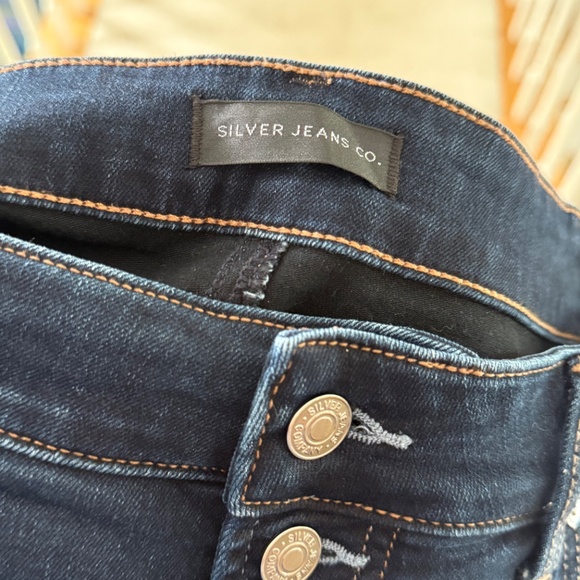 Silver Jeans Suki Slim Boot Button Fly Dark Blue - Picture 6 of 11